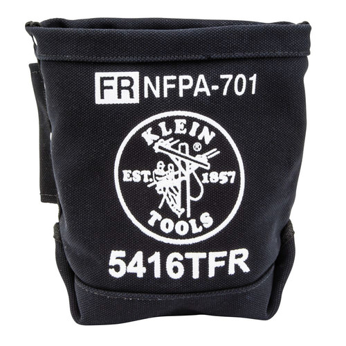Cases and Bags | Klein Tools 5416TFR 5 in. x 10 in. x 9 in. Flame Resistant Canvas Tool Bag - Black image number 0