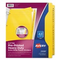 Avery 23081 Heavy-Duty Preprinted A to Z Plastic Tab Divider Set - Yellow (1 Set) image number 0
