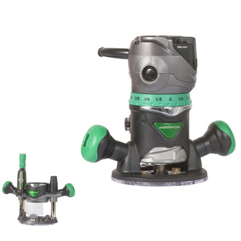 Metabo HPT KM12VCM 2-1/4 HP Variable Speed Plunge and Fixed Base Router Kit