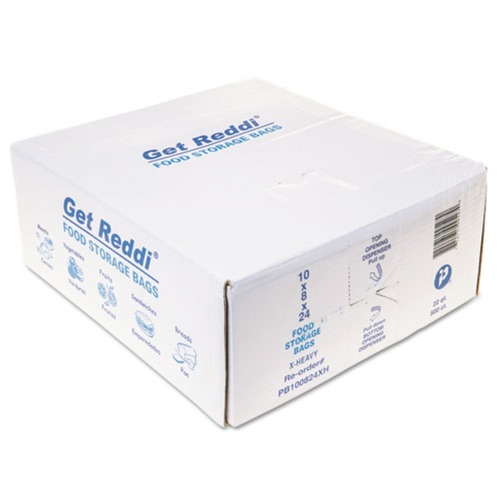 Inteplast Group PB100824XH 22 qt. 10 in. x 24 in. 1.2 mil. Food Bags - Clear (500/Carton) image number 0