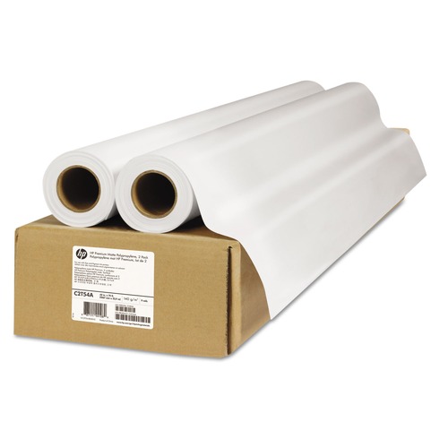 HP C2T54A Premium 42 in. x 75 ft. Matte Polypropylene Paper - White (2-Rolls/Pack) image number 0