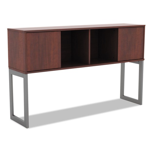 Office Desks & Workstations | Alera ALELSHH60MC Open Office Desk Series 60 in. x 15 in. x 36.5 in. Hutch - Medium Cherry image number 0