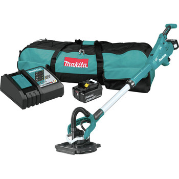 DRYWALL SANDERS | Makita XLS01T 18V LXT 5 Ah Lithium-Ion AWS Capable Brushless 9 in. Drywall Sander Kit