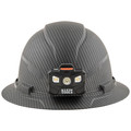 Klein Tools 60346 Premium KARBN Pattern Class E, Non-Vented, Full Brim Hard Hat with Rechargeable Lamp image number 1