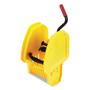 MOP BUCKETS | Rubbermaid Commercial 2064959 WaveBrake 2.0 Down-Press Plastic Wringer - Yellow
