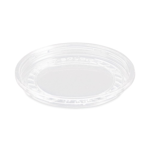 Food Trays, Containers, and Lids | Dart LG8R-0090 Bare Eco-Forward RPET Recessed 8 oz. Deli Container Lids - Clear (10-Pack/Carton, 50-Piece/Pack) image number 0