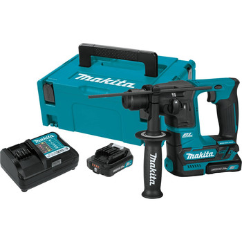 Makita RH01R1 12V MAX CXT 2.0 Ah Lithium-Ion Brushless Cordless 5/8 in. Rotary Hammer Kit, accepts SDS-PLUS bits