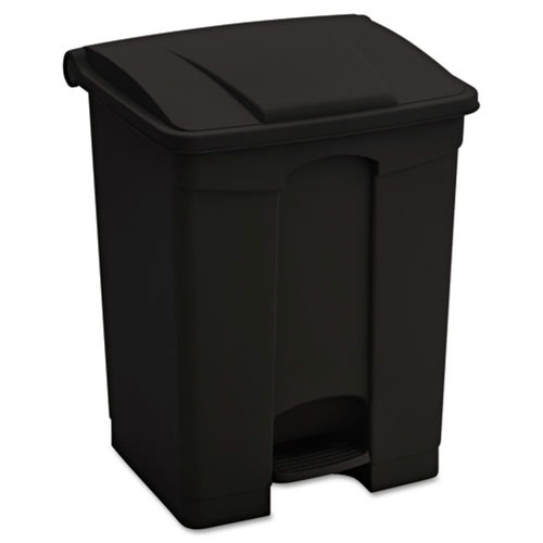 Waste Cans | Safco 9922BL 17 Gallon Capacity Plastic Step-On Receptacle - Black image number 0