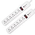 Innovera IVR71653 2/PK 4 ft. Cord 540 Joules 6 Outlets Surge Protector - White image number 0