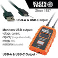 Detection Tools | Klein Tools ET920 USB-A and USB-C Digital Meter image number 1