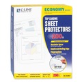 C-Line 62067 11 in. x 8-1/2 in. 2 in. Economy Weight Poly Sheet Protectors - Reduced Glare (200/Box) image number 0