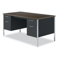New Arrivals | Alera ALESD6030BM 2-Pedestal 60 in. x 30 in. x 29.5 in. Steel Desk - Mocha/Black image number 1