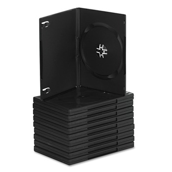 Innovera IVR72810 Standard DVD Case - Black (10/Pack)