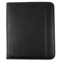 Universal UNV32665 10-3/4 in. x 13-1/8 in., Leather Textured Zippered PadFolio with Tablet Pocket - Black image number 0