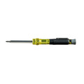 Klein Tools 32613 Precision HVAC 3-in-1 Pocket Multi-Bit Screwdriver with Phillips, Slotted and Schrader Bits image number 1