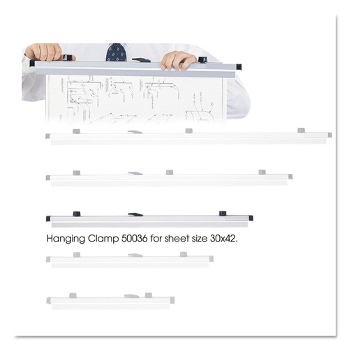 New Arrivals | Safco 50036 30-in Sheet File Hanging Clamps, 100 Sheets Per Clamp (6/Carton) image number 0