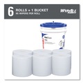 Cleaning & Janitorial Supplies | WypAll KCC 06001 12 in. x 12-1/2 in. Wettask System For Solvents with Free Bucket (60/Roll 5 Rolls/Carton) image number 1