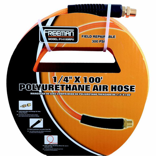 Air Hoses and Reels | Freeman P14100RPU 100 ft. x 1/4 in. Braided Polyurethane Air Hose image number 0