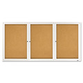 New Arrivals | Quartet 2366 Enclosed Bulletin Board, Natural Cork/fiberboard, 72 X 36, Silver Aluminum Frame image number 2