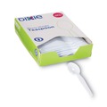 Cutlery | Dixie TH207 Grab-N-Go Heavyweight Polystyrene Plastic Teaspoons - White (100-Piece/Box, 10 Boxes/Carton) image number 0