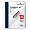 Durable 220328 DuraClip 30 Sheet Capacity Letter Size Vinyl Report Cover - Navy/Clear (25-Piece/Box) image number 0