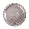 Food Service | Boardwalk BWKROUND9 9 in. Round Aluminum To-Go Containers (500-Piece/Carton) image number 1