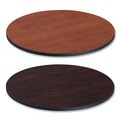 Office Desks & Workstations | Alera ALETTRD36CM Reversible 35-3/8 in. x 35-3/8 in. Round Laminate Table Top - Medium Cherry/Mahogany image number 0