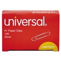 Friends and Family Sale - Save up to $60 off | Universal A7072210A #1 Paper Clips - Small, Silver (100/Box) image number 1