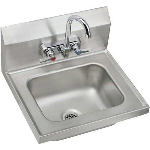 Kitchen Sinks | Elkay CHSB1716C 16-3/4 in. x 15-1/2 in. x 13 in., Single Bowl Wall Hung Handwash Sink Kit (Stainless Steel) image number 0
