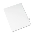 Avery 01421 11 in. x 8.5 in. Legal Exhibit Letter U Side Tab Index Dividers - White (25-Piece/Pack) image number 1
