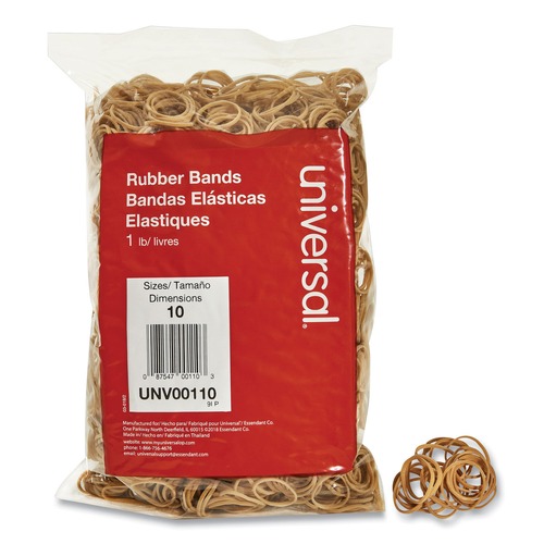 New Arrivals | Universal UNV00110 0.04 Gauge Size 10 Rubber Bands - Beige (3400/Pack) image number 0