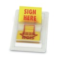New Arrivals | Universal UNV99005 Sign Here Arrow Page Flags - Yellow/Red (2 Dispensers/Pack, 50 Flags/ Dispenser) image number 1
