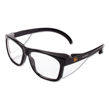 KleenGuard 49309 Maverick Polycarbonate Frame Safety Glasses - Black (12-Piece/Carton)