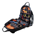 Klein Tools 55475 Tradesman Pro 17.5 in. 35-Pocket Tool Bag Backpack - Black/Orange image number 8