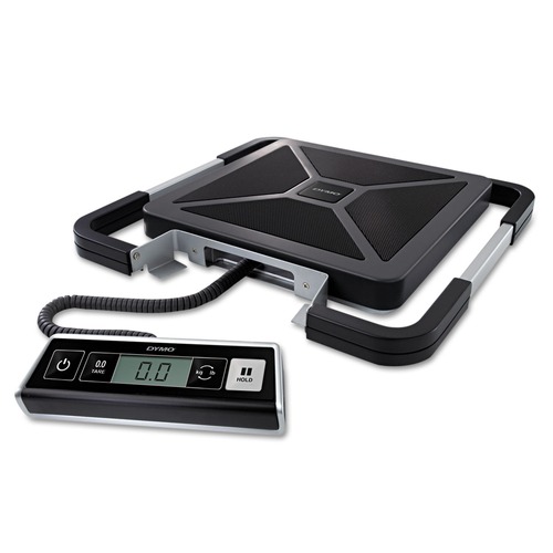 National Tape Measure Day! | DYMO by Pelouze 1776112 S250 250 lbs. Capacity Portable USB Digital Shipping Scale - Black/Silver image number 0