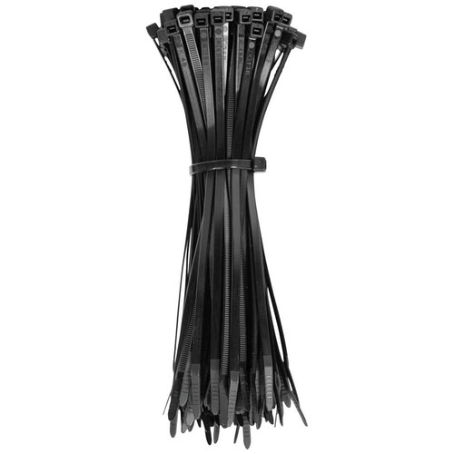 Ropes and Ties | Klein Tools 450-200 100-Piece 7.75 in. 50 lbs. Tensile Strength Heavy Duty Nylon Cable Zip Tie Set - Black image number 0