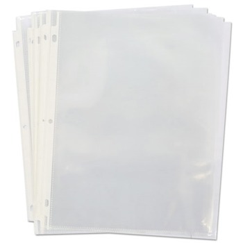 Universal UNV21128 Heavy Gauge Top-Load Poly Sheet Protectors - Clear (50/Pack)