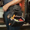 Tool Belts | Klein Tools 55913 Tradesman Pro 11.75 in. x 8.625 in. x 6 in. Modular Parts Pouch with Belt Clip - Black/Gray/Orange image number 5