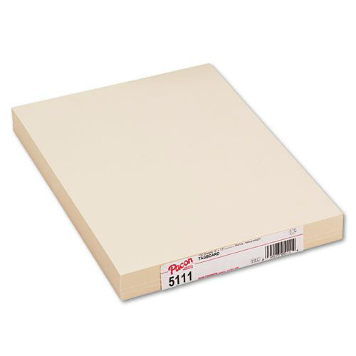 Pacon 5111 12 in. x 9 in. Heavyweight Tagboard - Manila (100/Pack) image number 0