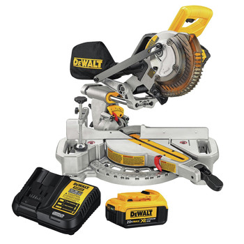 PRODUCTS | Dewalt DCS361M1 20V MAX Lithium-Ion Cordless 7 1/4 in. Sliding Miter Saw Kit (4 Ah)
