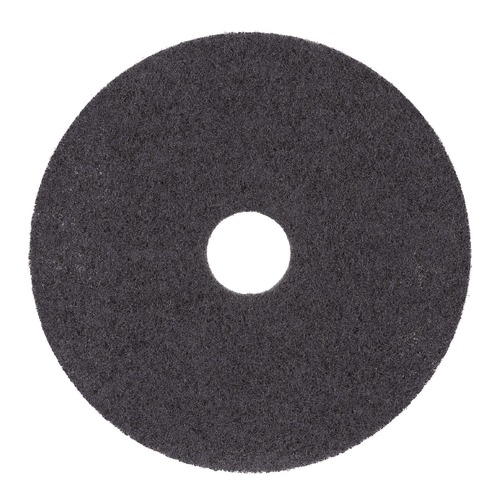Cleaning and Janitorial Accessories | Boardwalk BWK4019HIP High Performance 19 in. Stripping Floor Pads - Grayish Black (5-Piece/Carton) image number 0