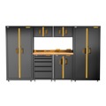 Cabinets | Dewalt DWST27501 7-Piece 126 in. Welded Storage Suite with 2-Door and 5-Drawer Base Cabinets and Wood Top image number 1