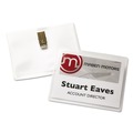 Avery 05384 4 in. x 3 in. Top Load Clip-Style Name Badge Holder with Laser/Inkjet Insert - White (40-Piece/Box) image number 1