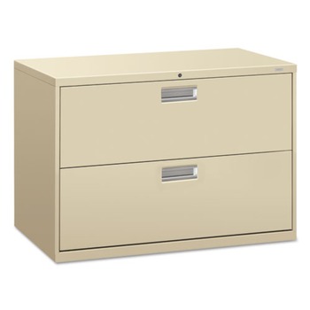 HON H692.L.L 600 Series 42 in. x 18 in. x 28 in. Two-Drawer Lateral File - Putty