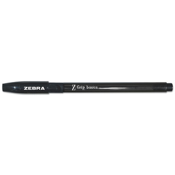 Zebra 23610 Z-Grip Basics LV Stick Medium 1 mm Ballpoint Pen - Black (1-Dozen)