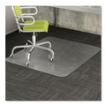 Deflecto CM11242COM Economat Occasional Use Chair Mat For Low Pile Carpet, 45 X 53, Rectangular, Clear image number 3