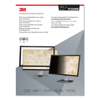 3M PF220W9F 16:10 Aspect Ratio Frameless Blackout Privacy Filter for 22 in. Monitors