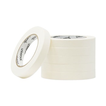 Universal UNV51334 3 in. Core 18 mm x 54.8 mm Removable General Purpose Masking Tape - Beige (6/Pack)