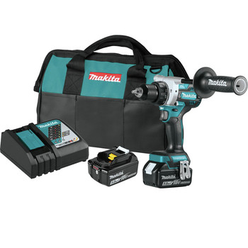 Makita XFD14T 18V LXT Brushless Lithium-Ion 1/2 in. Cordless Driver Drill Kit with 2 Batteries (5 Ah)