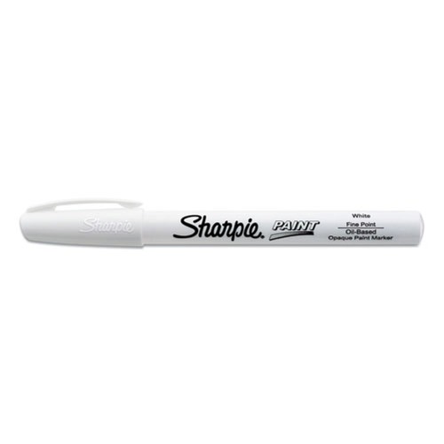Sharpie 2107616 Fine Bullet Tip, Permanent Paint Marker - White (1 Dozen) image number 0